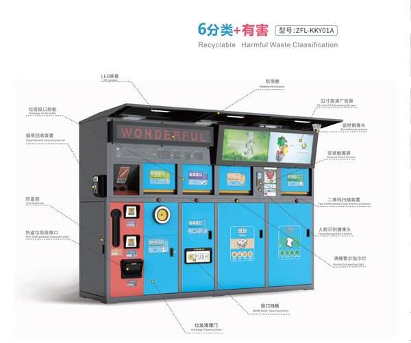 德瀾仕智能垃圾分類桶ZFL-KKY01A