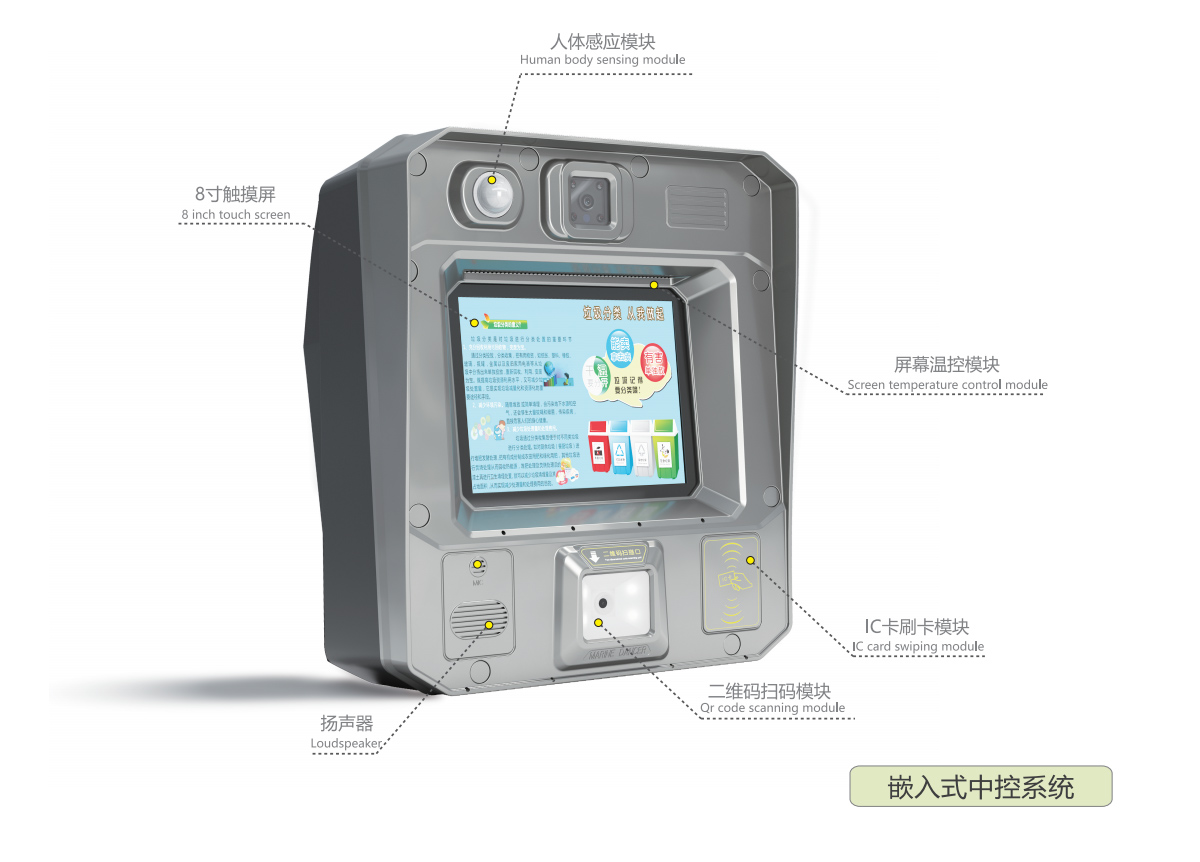 智能垃圾桶嵌入式中控系統(tǒng)